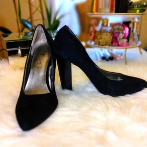 BCBG Suede Chucky Heels